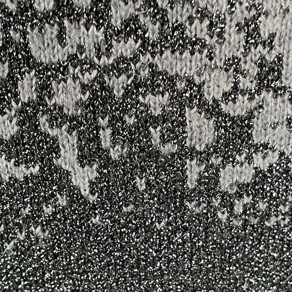 H&M Women’s Sweater Small Ombré Glitter Heather Grey Crewneck Sparkle Winter - Picture 5 of 9